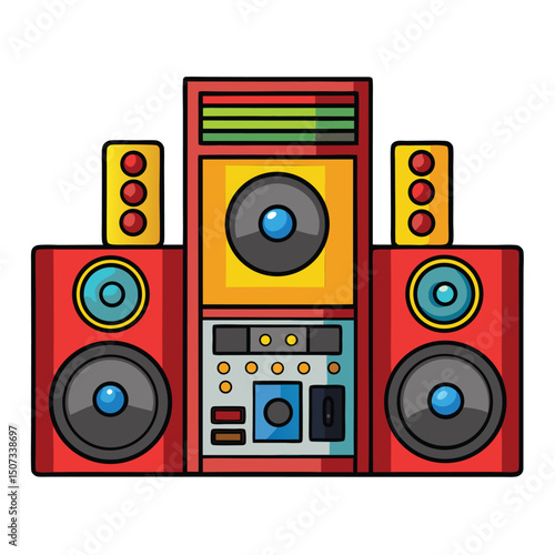 sound system vector image on white background