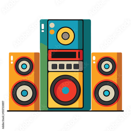 sound system vector image on white background