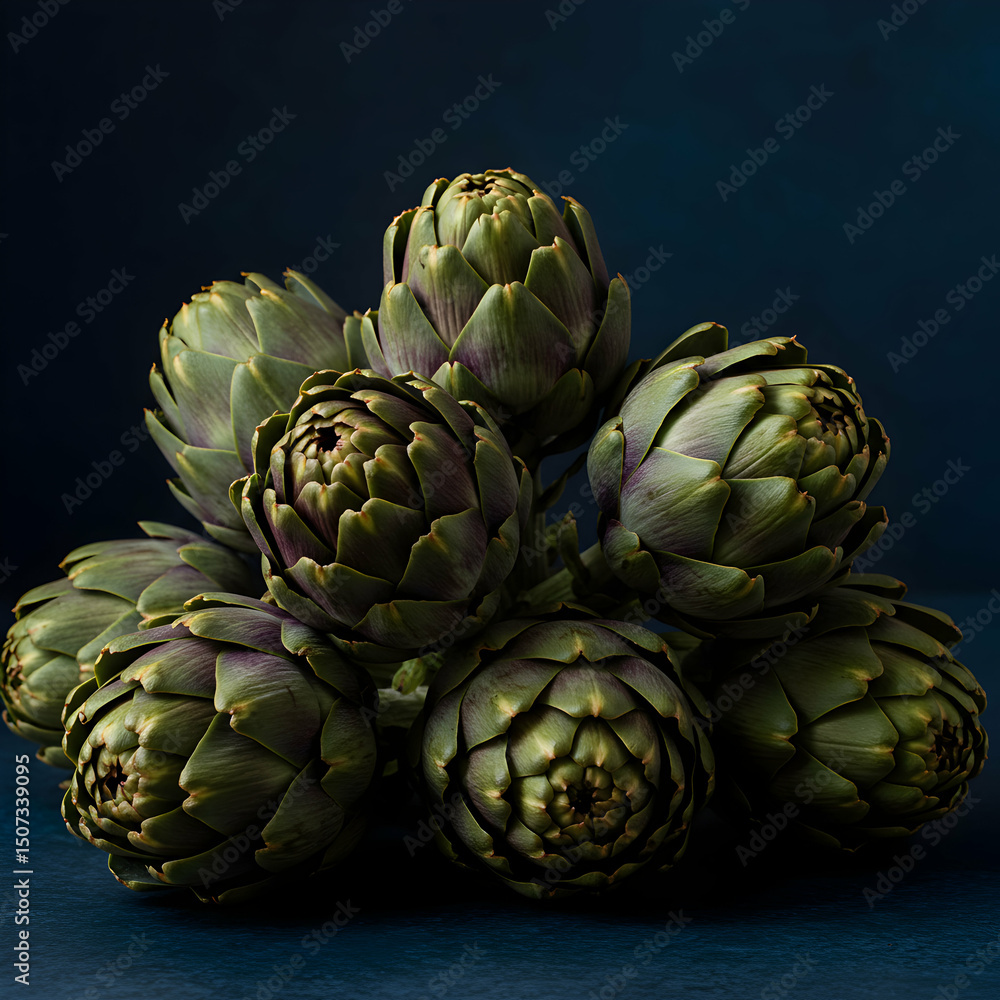 Fototapeta premium Vibrant Artichoke Closeup Culinary Photography of Fresh Produce