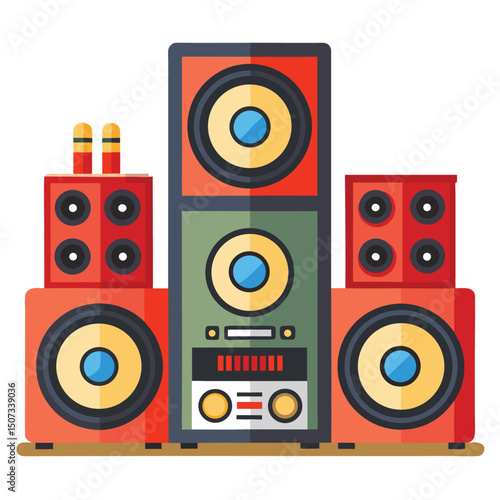 sound system vector image on white background