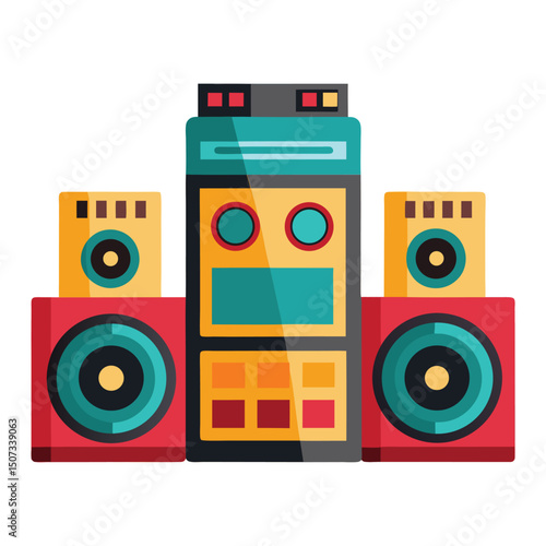 sound system vector image on white background