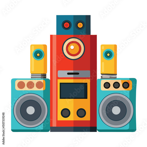 sound system vector image on white background