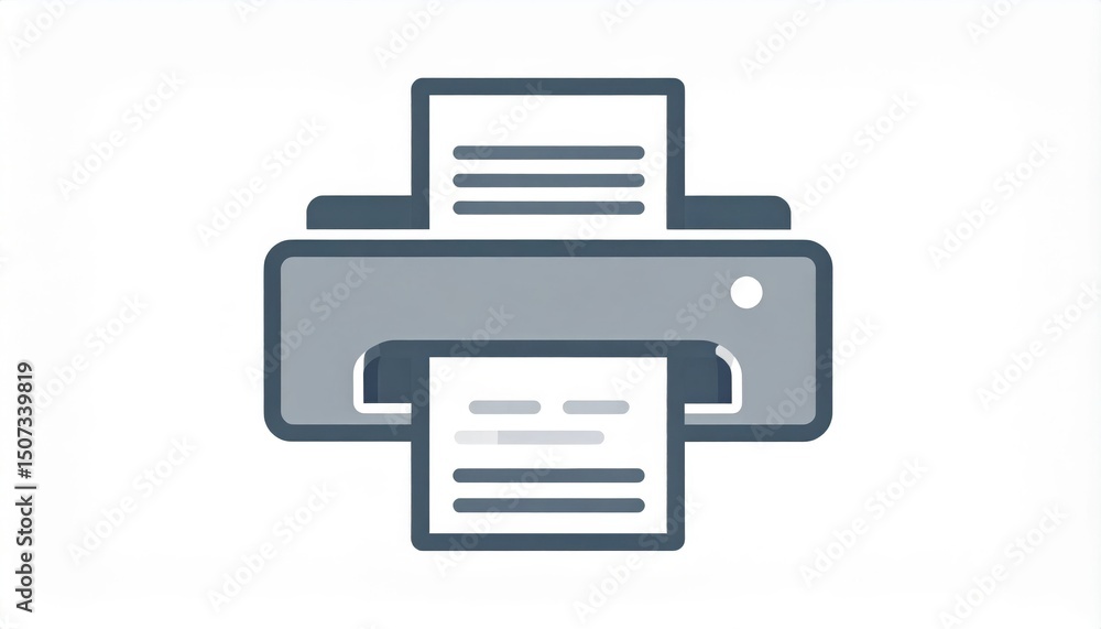 Simple Printer Icon Illustration Simple Printer Icon Illustration
