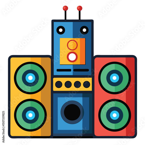 sound system vector image on white background