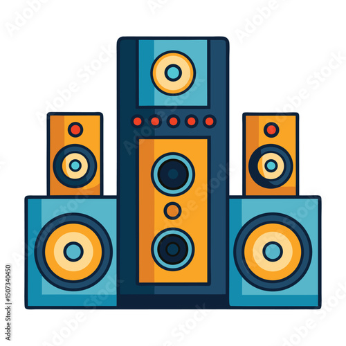 sound system vector image on white background