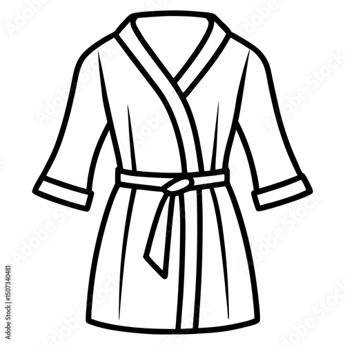 robe, collar, comfort, cosy, elegance, minimalist, monochrome, relaxation, satin, silhouette, silk, soft, spa, textile, warm, fabric, garment, solid, apparel, bathroom, belt, clothing, home, illustrat