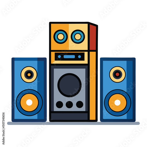 sound system vector image on white background