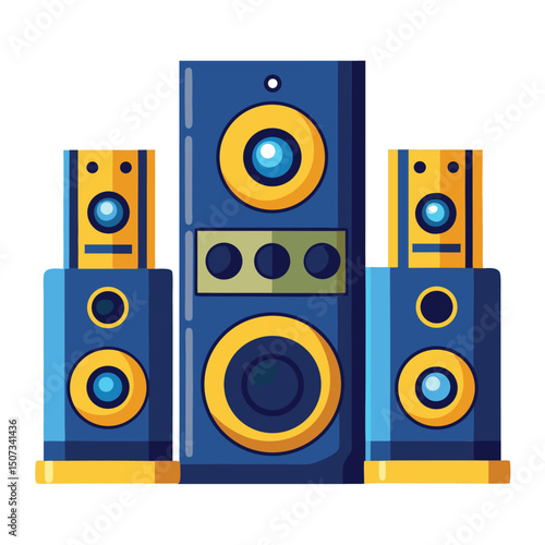 sound system vector image on white background
