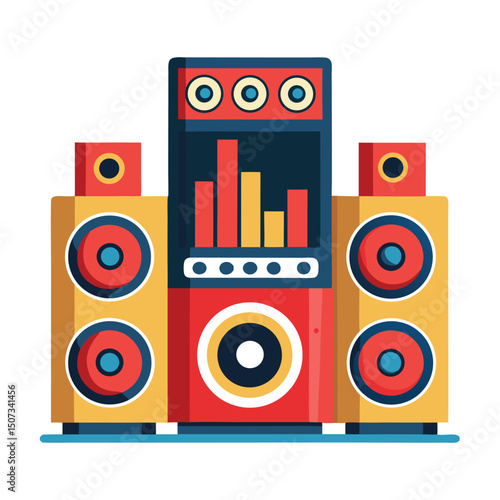 sound system vector image on white background