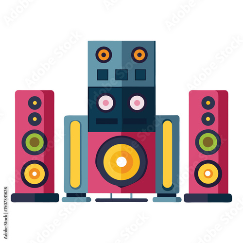sound system vector image on white background