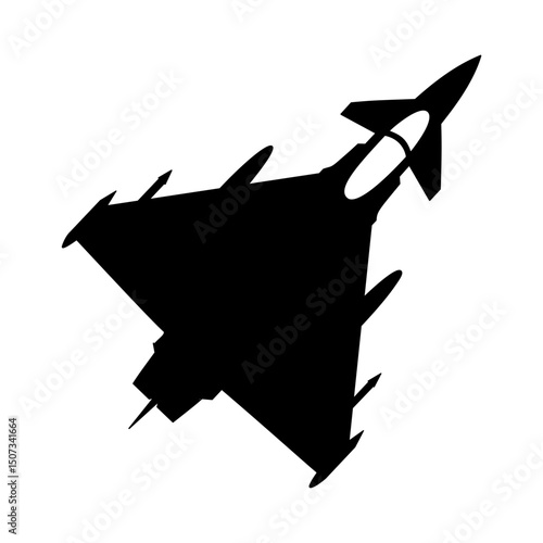 multirole aircraft silhouette vector illustration