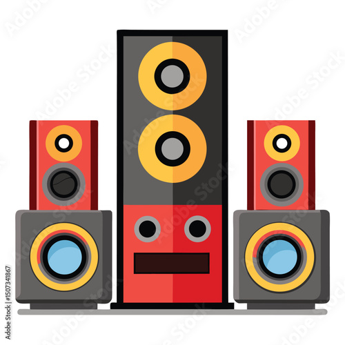 sound system vector image on white background