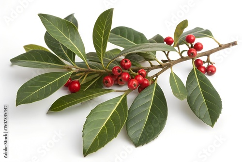 yerba mate berries on white background