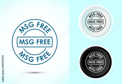 MSG free icon design illustration, Msg label sign symbol in color black and white