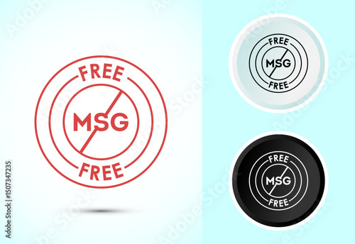 MSG free icon design illustration, Msg label sign symbol in color black and white