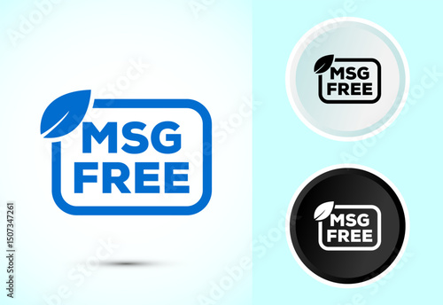 MSG free icon design illustration, Msg label sign symbol in color black and white