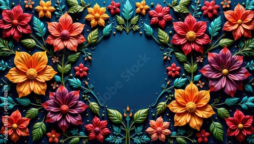 Intricate woven threads, rich colors, floral motifs, carpet, material, ornate