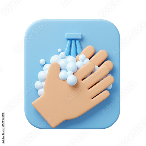 Hand washing with soap and water. 