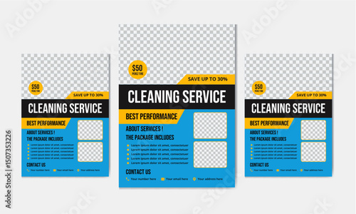 cleaning service flyer design, Flyer poster design for cleaning service, Vector flyer template design in A4 size.  house cleaning flier, home service template, pool, roof cleaning poster template.
