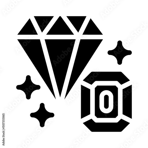 precious stone glyph icon