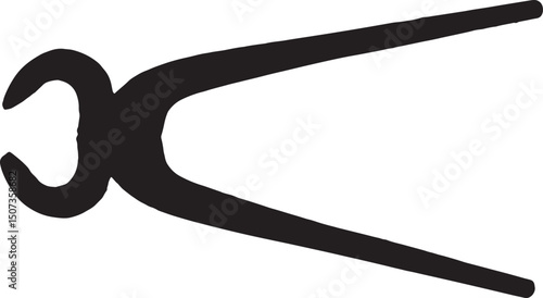 vector; silhouette  back view of a woman showing the sign of the horns with her fingers with two arms raised