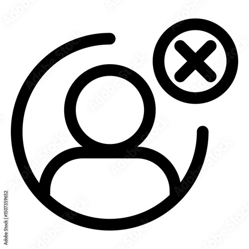 Blacklist person icon