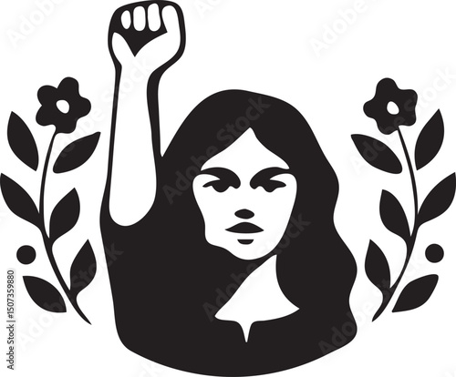 Woman Empowerment Feminist Symbol Icon