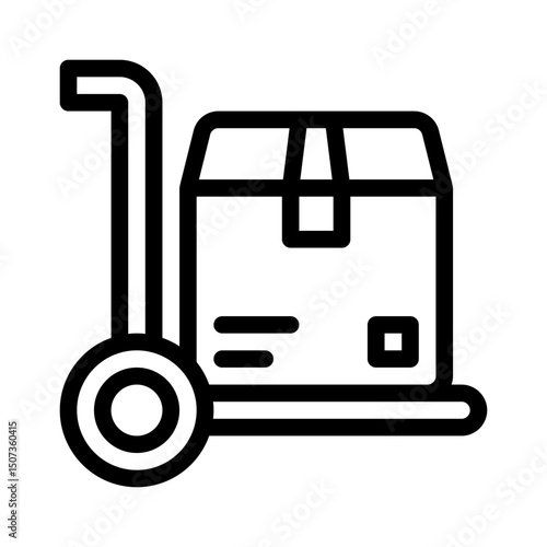 moving box line icon