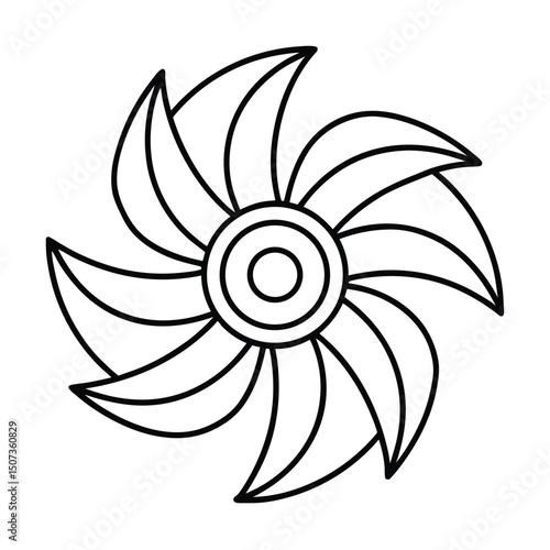 Show a Turbine with Self Cleaning Adaptive Blades
