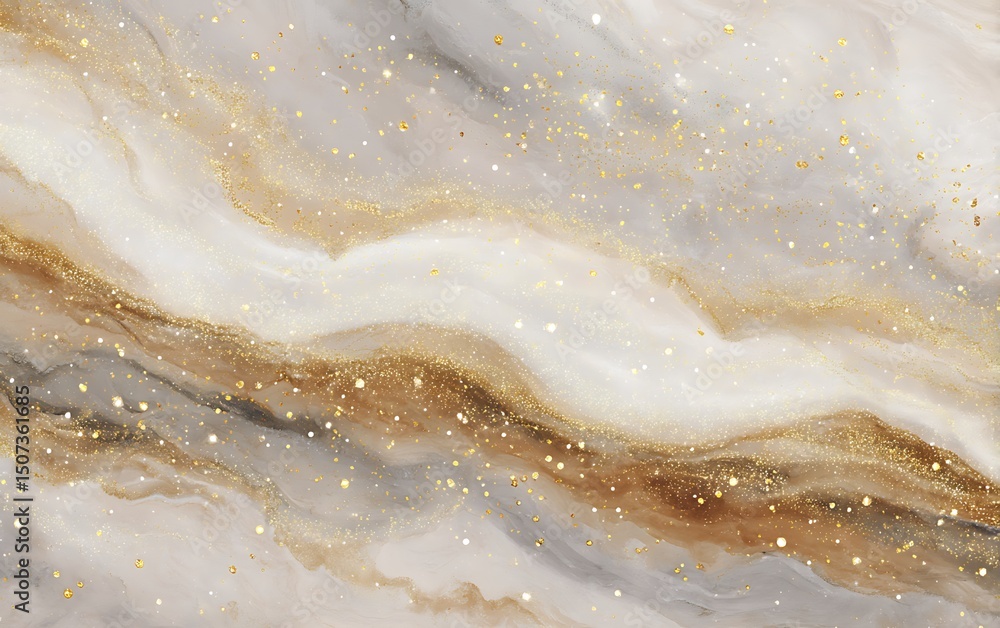 Obraz premium White and gold marble texture background.