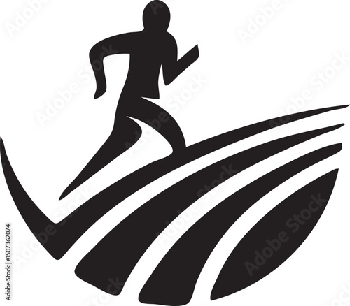 Female Sprinter Silhouette Icon