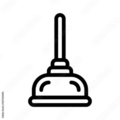 plunger line icon