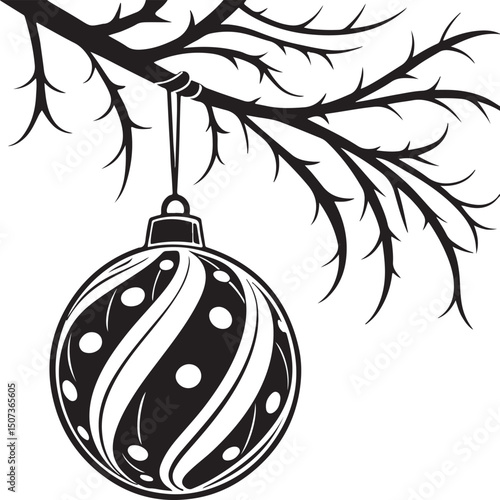 Black and white vector of a modest woman in traditional dress standing with grace