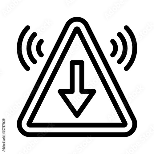 low priority alert line icon