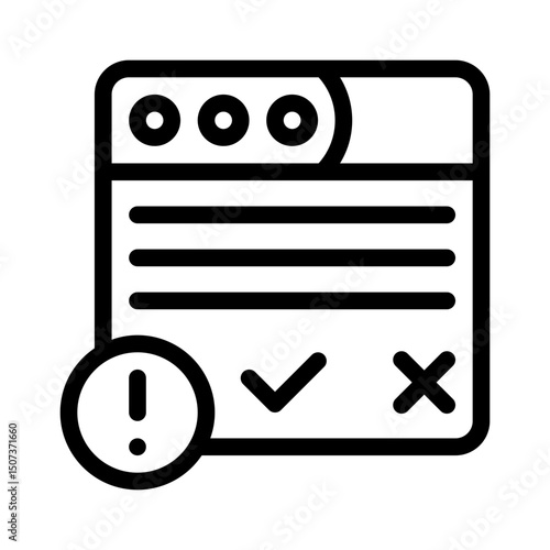 pop up alert line icon