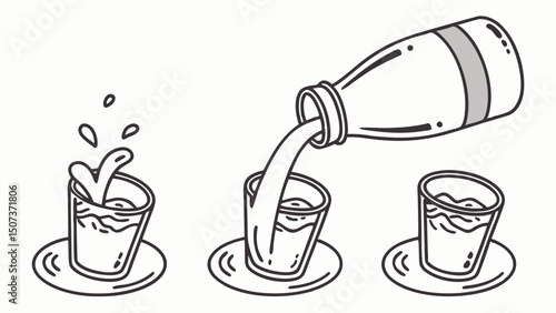 Flat vector milk blobs