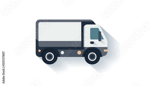 Wallpaper Mural Delivery truck icon featuring clean lines on a white background with shadows Torontodigital.ca