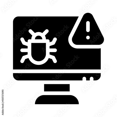 virus alert glyph icon