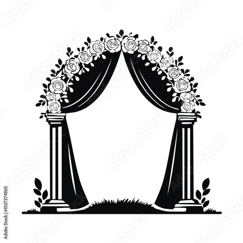 Wedding Arch Silhouette – Floral Ceremony Icon