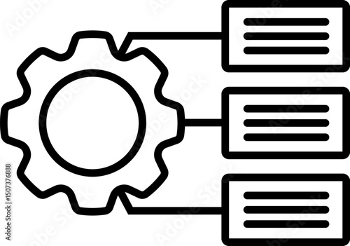 Machine Learning Technology NIP Natural language processing symbol Flat Icon.