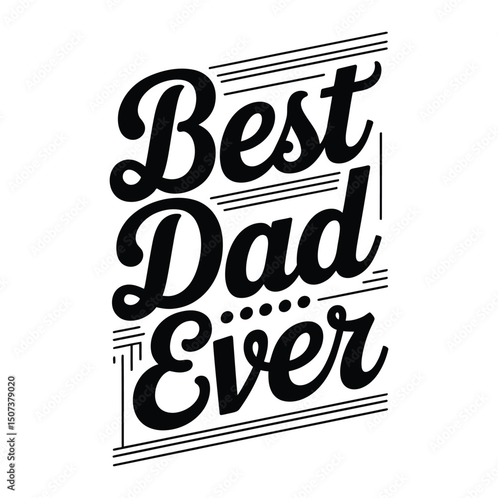 Obraz premium Happy fathers day typography poster design.