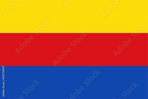 A vector illustration of the flag of North Holland, a province in the Netherlands.