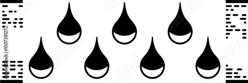 Abstract black and white water droplets pattern