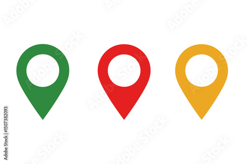 Colorful location pin map marker vector illustration