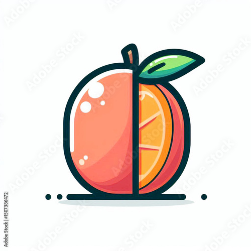 illustration of an orange fruit