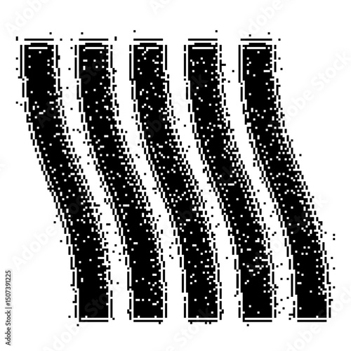 Creative abstract pixel figure.  Shape patterns 