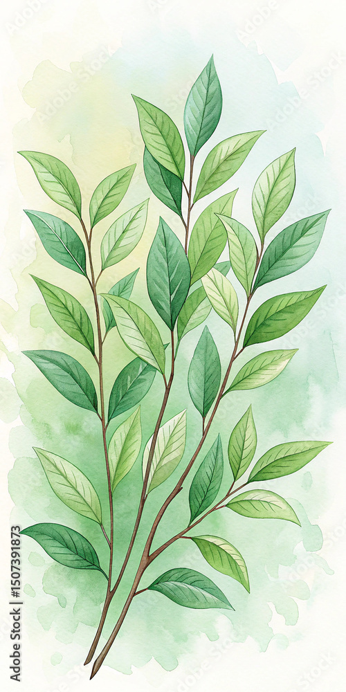 Fototapeta premium green leaves background