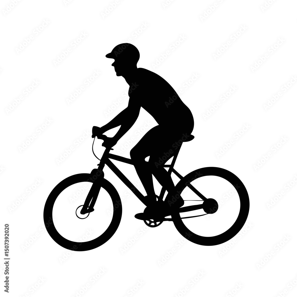Obraz premium Silhouette de cycliste sur vélo png