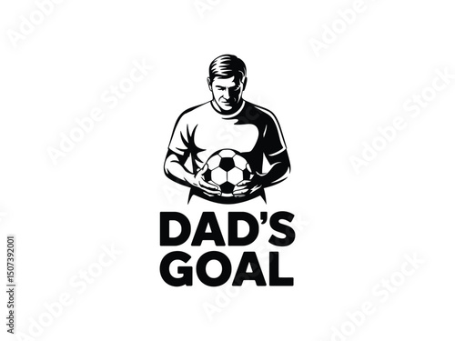 Soccer player holding football ball playing game vector illustration