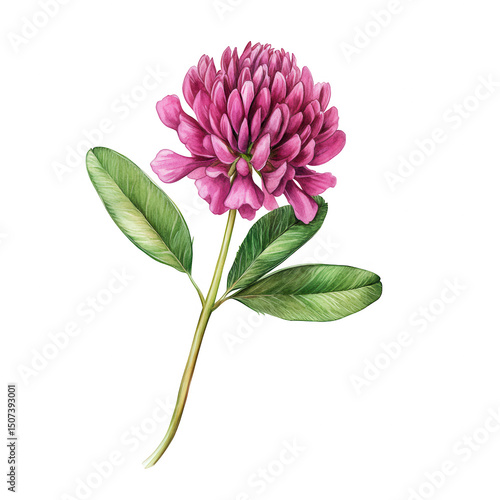 Crimson clover flower illustration isolated on transparent background